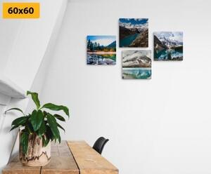 Set obrazov očarujúce horské krajiny - 4x 40x40