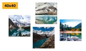 Set obrazov očarujúce horské krajiny - 4x 40x40