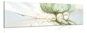 Obraz rozprávkové pastelové stromy - 120x40