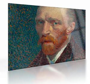 Sklenený obraz - Vincent van Gogh, Self-Portrait, reprodukcia (70x50 cm)