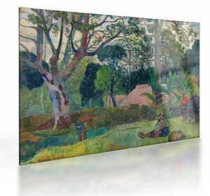 Sklenený obraz - Paul Gauguin, Te raau rahi (The Big Tree), reprodukcia (70x50 cm)