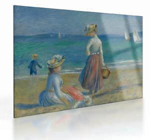 Sklenený obraz - Auguste Renoir, Figures on the Beach, reprodukcia (70x50 cm)