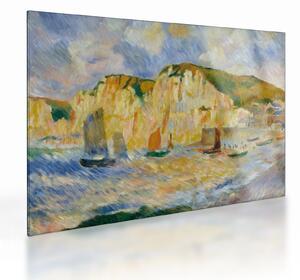 Sklenený obraz - Auguste Renoir, Sea and Cliffs, reprodukcia (70x50 cm)