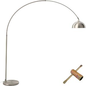 Oblúková lampa Arcus, oceľ, retro štýl, 60W - Matný nikel
