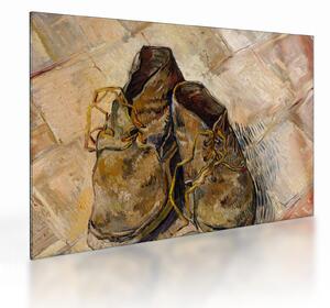 Sklenený obraz - Vincent van Gogh, Shoes, reprodukcia (70x50 cm)