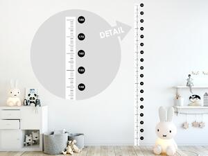 Nalepte.cz Jednoduchý detský meter nálepka na stenu výška 140 cm