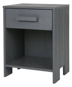 MUZZA NOČNÝ STOLÍK DENNIS 52 X 39 CM SIVÁ OCEĽ