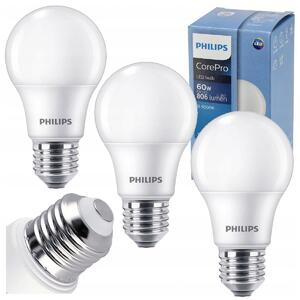 3x LED žiarovka E27 8W 806lm 100lm/w 6500k