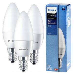 3x LED žiarovka E14 5W 470lm 94lm/w 2700k