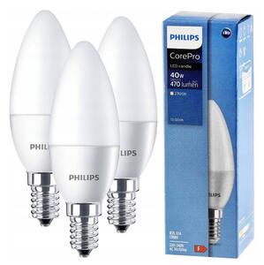 3x LED žiarovka E14 5W 470lm 94lm/w 2700k