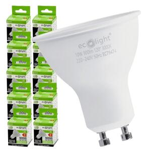 6x GU10 LED žiarovka 10W teplá biela