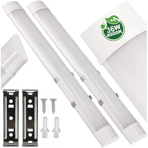 2x prisadená LED lampa 40W 120cm 3600lm neutrálna 4500k BERGE