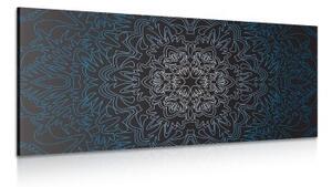 Obraz ornamentálna Mandala na čiernom pozadí - 100x50