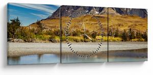 Obraz - Národný park Torres del Paine (s hodinami) (90x30 cm)