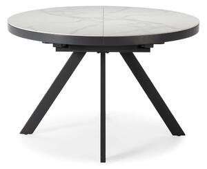 Okrúhly rozkladací jedálenský stôl s prídavnou doskou s keramickou doskou ø 120 cm Bela – Marckeric