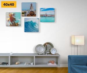 Set obrazov vánok mora - 4x 40x40