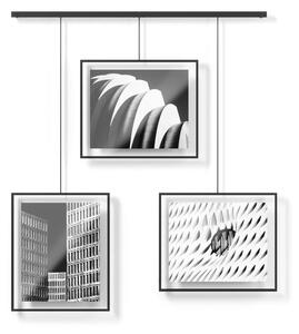 Čierne kovové rámčeky na stenu v súprave 3 ks 73x82 cm Exhibit – Umbra