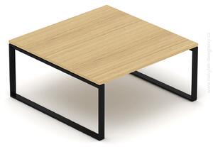 NABYTOK-DIZAJNOVY.SK - DESK16160O Konferenčný stôl pre viac osôb, 160/180cm, oceľová podnož O, dub/čierna
