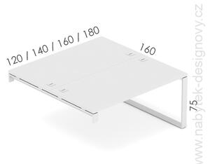 Kancelársky oporný stôl EPIC (2.osoby), 120cm, kovová podnož O (Kancelársky oporný stôl pre viac osôb, 120cm, kovová podnož O)