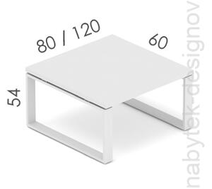 Konferenčný stolík EPIC, 80cm, oceľová podnož O, výška 54cm (Konferenčný stolík EPIC, 80cm, oceľová podnož O, výška len 54cm)