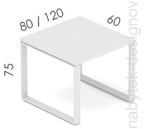 Konferenčný stôl EPIC, 80cm, oceľová podnož O (Konferenčný stôl EPIC, 80cm, oceľová podnož O)