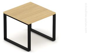 NABYTOK-DIZAJNOVY.SK - DESK0860WO Konferenčný stôl EPIC, 80/120cm, oceľová podnož O, dub/čierna