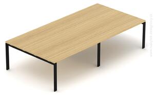 NABYTOK-DIZAJNOVY.SK - DESK32U Konferenčný stôl pre viac osôb, 320/400cm, oceľová podnož U, dub/čierna