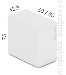 Skriňa k stolom EPIC, 2 police, dvierka na L strane, hĺbka 60cm (Skriňa k stolom EPIC, 2 police, dvierka na L strane, hĺbka 60cm)