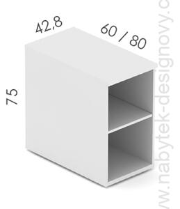 Skriňa k stolom EPIC, 2 police, hĺbka 60cm (Skriňa k stolom EPIC, 2 police, hĺbka 60cm)