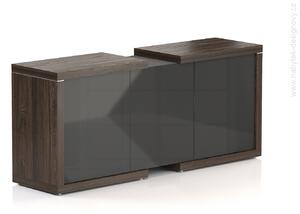 Manažérska skriňa SOLID, 3 dverová, (2 poschodia políc vo všetkých sekciach), výška 83,5 cm, dĺžka 191,2 cm (Manažérska skriňa SOLID, 3 dverová, policová, výška 83,5 cm, dĺžka 191,2 cm, hĺbka 50cm)