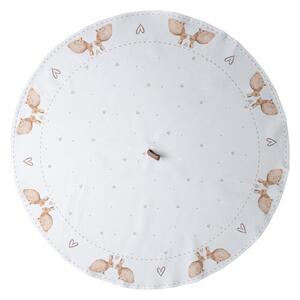 Bavlnená okrúhla utierka s motívom králikov Bunnies in Love - Ø 80 cm - Clayre & Eef