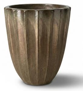 Keramický kvetináč Hugo Brúsený bronz - ručne vyrábaný glazovaný kvetináč z keramiky D: 36 x 50 cm