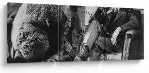 Obraz - Cirkus (s hodinami) (90x30 cm)
