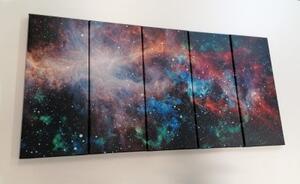 5-dielny obraz nekonečná galaxia - 100x50