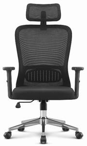 Ergonomická otočná kancelárska stolička HC- 1022 Black Mesh Čierna