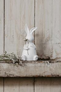 Veľkonočná dekorácia zajačik Emilia White 17 cm