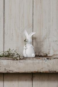 Veľkonočná dekorácia zajačik Emilia White 11 cm