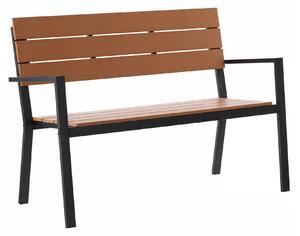 Aga Záhradná lavica 118x54x77 Hnedá