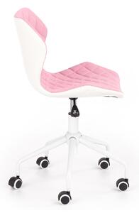Stolička k písaciemu stolu Hema1625, biela/ružová