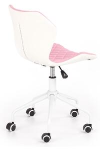 Stolička k písaciemu stolu Hema1625, biela/ružová