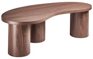 Konferenčný stolík tmavohnedý MDF vrchná doska dyha 130 x 52 cm moderný dizajn obývacia izba