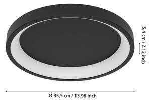 Eglo 901909 - LED RGBW stmievateľné stropné svietidlo LORETELLO-Z LED/19,6W/230V pr.35cm čierna