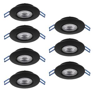 Eglo 300191 - SADA 7xLED zapustených svietidiel GEDREZ LED/4,9W/230V pr. 9 cm čierna