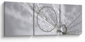 Obraz - Kvapka vody (s hodinami) (90x30 cm)