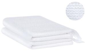 Sada 2 uterákov biela bavlna polyester froté uteráky 100 x 150 cm doplnky do kúpeľne