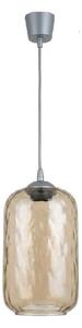 Brilagi -LED luster na lanku R GLASS 1xE27/60W/230V pr. 14 cm strieborná/dymovo-hnedá