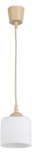Brilagi - LED luster na lanku RETRO GLASS 1xE27/60W/230V pr. 10 cm béžová/biela