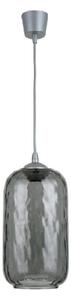 Brilagi - LED luster na lanku R GLASS 1xE27/60W/230V, priemer 14 cm, strieborná/dymová sivá