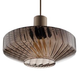 Brilliant - Luster na lanku LYN 1xE27/20W/230V priemer 28 cm hnedá/dymovo-hnedá