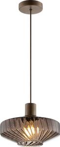 Brilliant - Luster na lanku LYN 1xE27/20W/230V priemer 28 cm hnedá/dymovo-hnedá